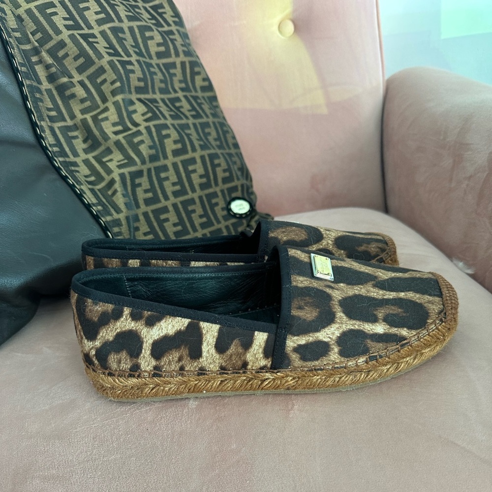Dolce & Gabbana Leopard Print Espadrilles